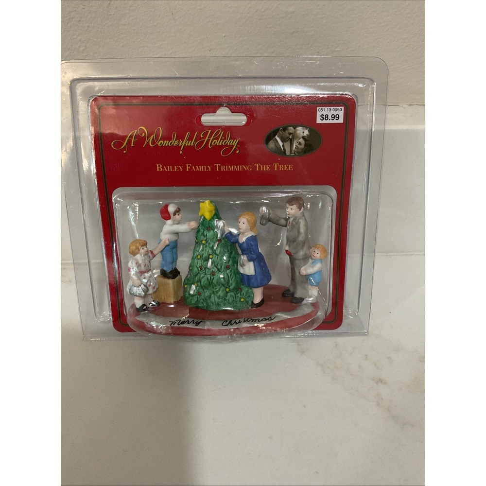 1998 It's A Wonderful Life Bailey Family Trimming Tree Porcelain Figurine New